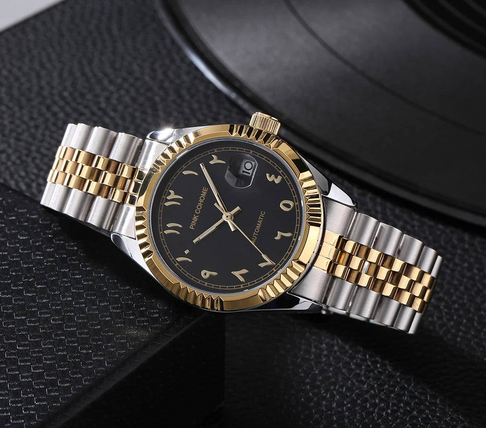 Automatic Watches Islamic Arabic Numerals Montre Automatique Mécaniques Mecanique Homme Herren Uhr Mechanische Uhren