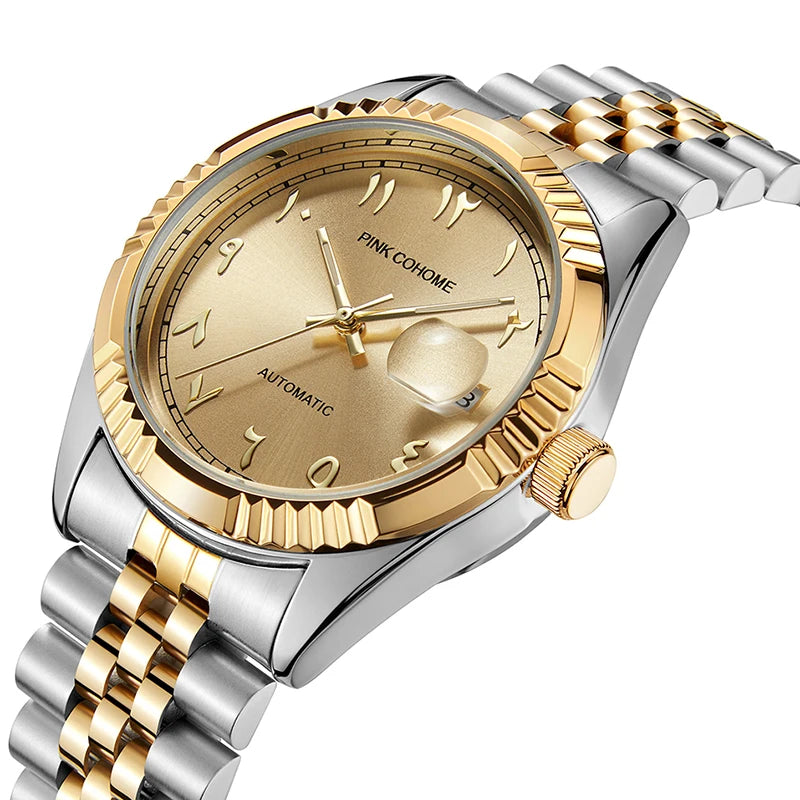 Automatic Watches Islamic Arabic Numerals Montre Automatique Mécaniques Mecanique Homme Herren Uhr Mechanische Uhren