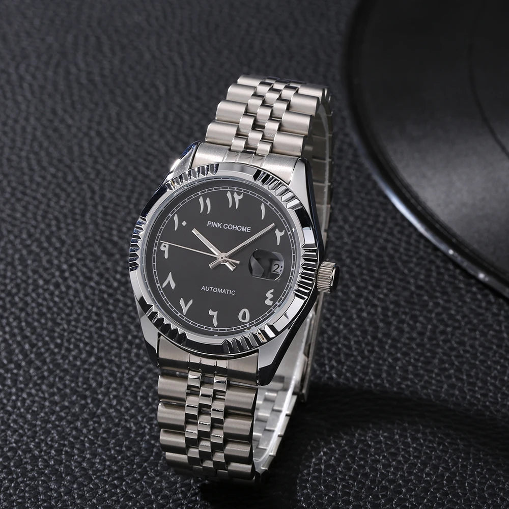 Automatic Watches Islamic Arabic Numerals Montre Automatique Mécaniques Mecanique Homme Herren Uhr Mechanische Uhren